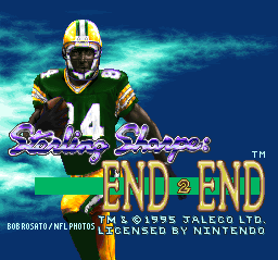 Sterling Sharpe End 2 End (USA) Title Screen